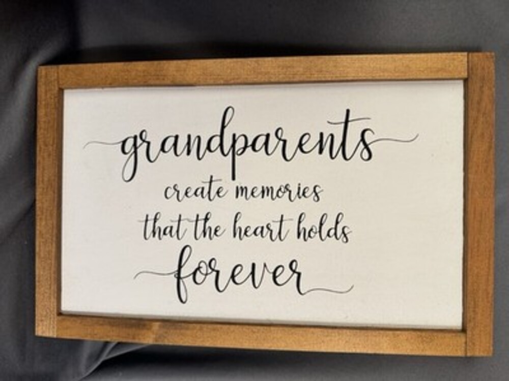 Grandparents Create Memories Forever Wood Framed Wall Sign Rustic Farmhouse